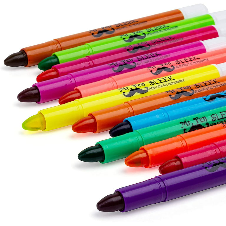 Mr. Pen- 18 PC Highlighter Set Assorted Colour, 6 Bible Highlighter and Gel Highlighter, 6 Narrow Highlighter, 2 Wide Highlighter
