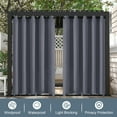 thumbnail image 2 of Lapalife Outdoor Curtains for Patio Waterproof 71 x 84 in Windproof Grommet & Back Tab Thermal Insulated Keep Privacy for Yard Porch, 1 Panel, 2 of 8