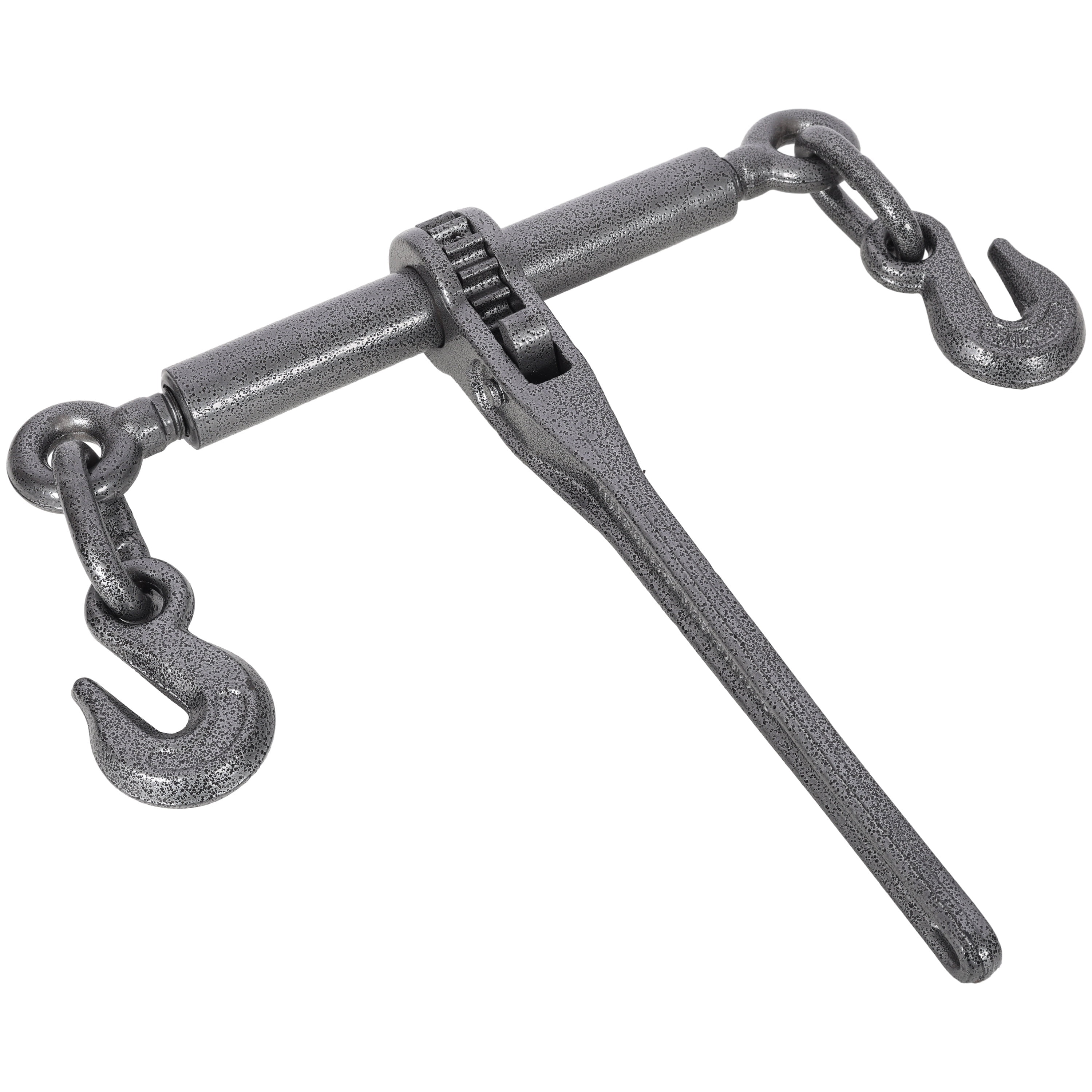 , Heavy duty 3/8" - 1/2" Ratchet Binders, 9200lbs Working Load breaking, G70 Hooks Adjustable Length, 4-Pack, Black Hammertone color, Black ,Steel ,