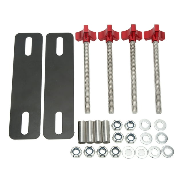 Traction Board Mounting Brackets Kit, Impact Resistant Long Durability Traction Board Mounting Kit Wearproof Adjustable For 4.72-6.69in Recovery Tracks Red