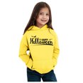 thumbnail image 4 of Arlun Girls Smile Long Sleeve Hoodies Cute Loose Letter Printed Heart Graphic Sweatshirts Tops Casual Baggy Comfortable Drawstring Pullover with Pocket Yellow 10-11Years, 4 of 4