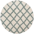 thumbnail image 5 of SAFAVIEH Dallas Jerrie Geometric Shag Area Rug, Ivory/Seafoam, 6' x 6' Round, 5 of 10