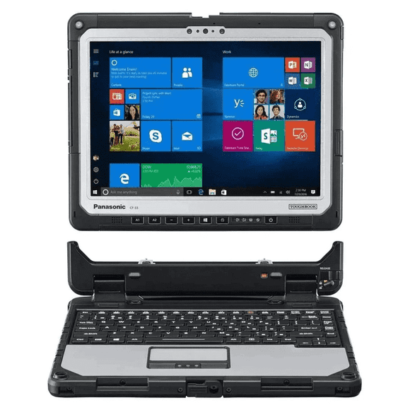 Panasonic Toughbook CF-33, Rugged 2-in-1, 12", Intel i5-7300U, 4G LTE, dGPS, Barcode, 16GB, 512GB SSD, Webcam, Rear Cam, Backlit Keyboard, Win10 Pro - Refurbished