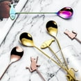 thumbnail image 3 of Lubelski Cute Cat Fish Coffee Stirring Dessert Stainless Steel Milk Tea Spoon Flatware, 3 of 9