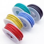 Treedix 5pcs 22AWG Wire Flexible Silicone Hookup Wire 22 Gauge Tinned Copper Jumper Wires Silicone Rubber Insulated 5 Color Cable …