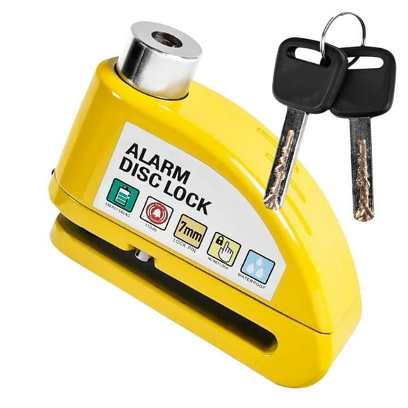 GJX Motorcycle Lock With Alarm | 110dB Alarm Sound Disc Brake Lock, Motorcycle Lock Accessories | Waterproof Brake Lock, For Electric Cars, Motorcycles, Mopeds, Dirt Bikes, Road Bikes, Scooters