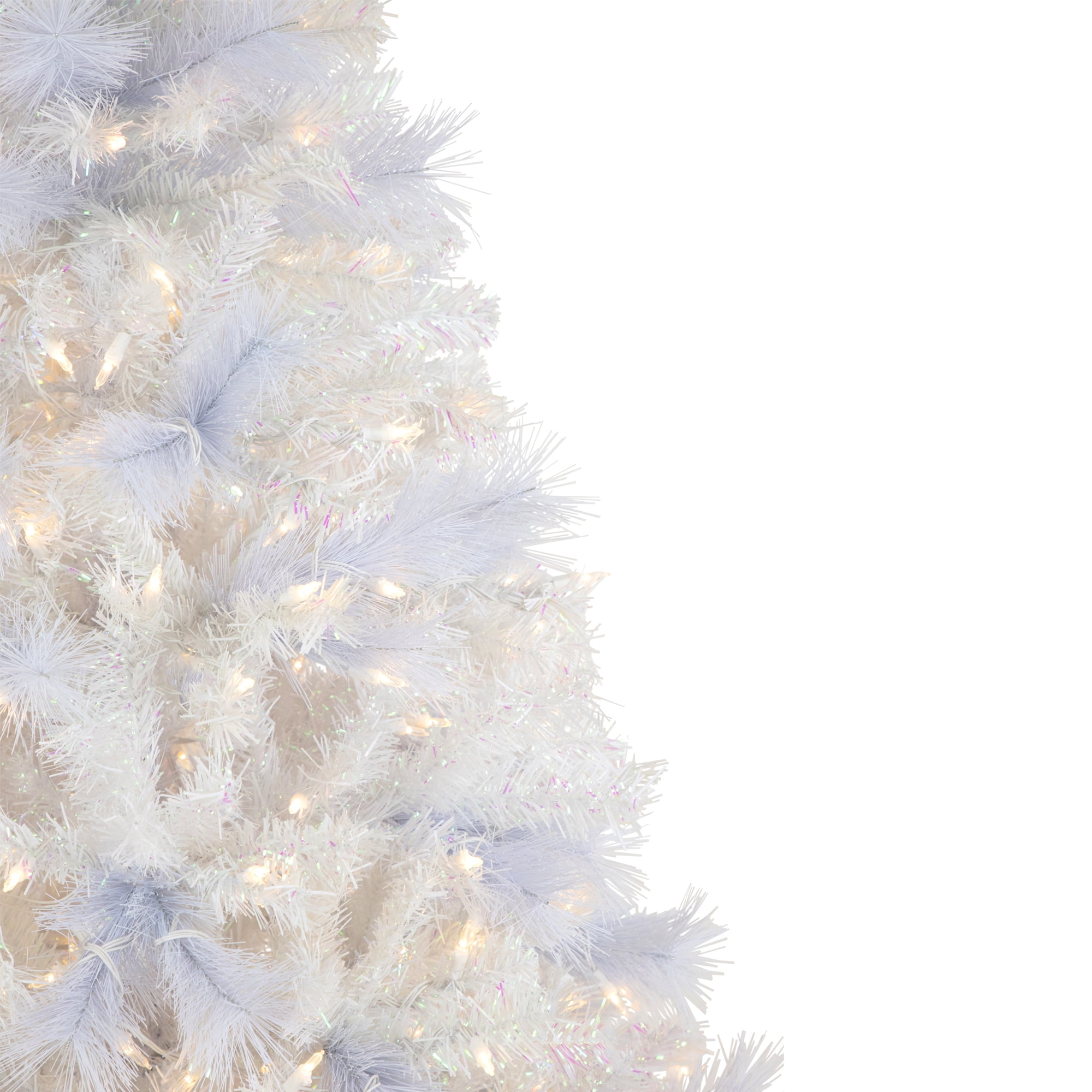 Northlight Clear Prelit Dual Function LED Incandescent White Hinged Spruce Artificial Christmas Tree, 6.5'