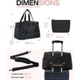 thumbnail image 6 of Weekender Bags for Women, Travel Duffel Bags with Shoe Compartment,Personal Item Travel Bag for Airlines, Carry on Overnight Tote Bag with Toiletry Bag (Black), 6 of 7