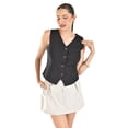 thumbnail image 4 of Chaleco estilo sastre Roman Fashion /Juvenil, 2017 (Negro lineas) negro CH, 4 of 5