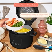 Beautiful 14-Cup Cooked, 6-Cups Uncooked Electric Rice and Grain Cooker, EverGood Non-Toxic Ceramic Nonstick Coating, Black Sesame by Drew Barrymore