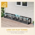 thumbnail image 6 of PawHut 98" Cat Tunnel Outdoor with Combinable Design, Doors, Dark Gray, 6 of 9