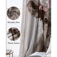thumbnail image 6 of Brown Cow Black Out Curtains 54 Inch Long, Short Curtains for Small Window, Vintage Animals Spring Floral Wooden Room Darkening Farmhouse Window Curtains for Kitchen Bedroom 42"x54" 2 Panels, 6 of 8