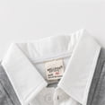 thumbnail image 6 of LYMAYTER 2-7Y Toddler Boys Little Kids Lapel Collar Lined Neck Sweatshirt Long Sleeve Preppy School Style Top, 6 of 8