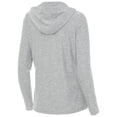 thumbnail image 3 of Women's Antigua  Heather Gray Connecticut Sun Daybreak Quarter-Zip Hoodie, 3 of 3