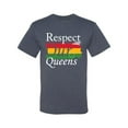thumbnail image 2 of Wild Bobby Respect Our Queens Black Pride Men's Graphic T-Shirt, Vintage Heather Blue, Large, 2 of 5