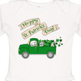 thumbnail image 4 of Inktastic Hoppy St. Patrick's Day Green Bunny Truck Boys or Girls Long Sleeve Baby Bodysuit, 4 of 5