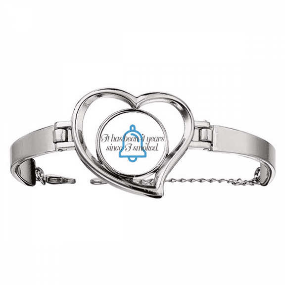 Perseverance Prohibiting Smoking Time Bracelet Heart Jewelry Wire Bangle
