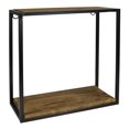 thumbnail image 2 of Saltoro Sherpi Wall Shelf with Wood and Square Metal Frame, Brown, 2 of 2