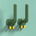 thumbnail image 2 of 2Pcs Storage Coat Hooks Wall Hooks, Cartoon Elephant Pattern Hook Organizer Heavy Duty Wall Mounted Hooks, Hooks Decorative for Wall Hanging Coats, Key, Cup, Cloth, Hat Green, 2 of 5