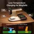 thumbnail image 4 of GUSGU 3 in 1 Charging Station with Three-Level Night Light, 15W Max Fast Charging, Wireless Charger for iPhone 15/14/13/12, iWatch S1-8/Ultra, AirPods(30W USB-C Charger Included), White, 4 of 8