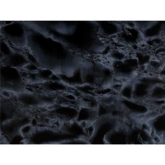 17.71 x 78.74 in. Carrara Black Adhesive Film, Set of 2