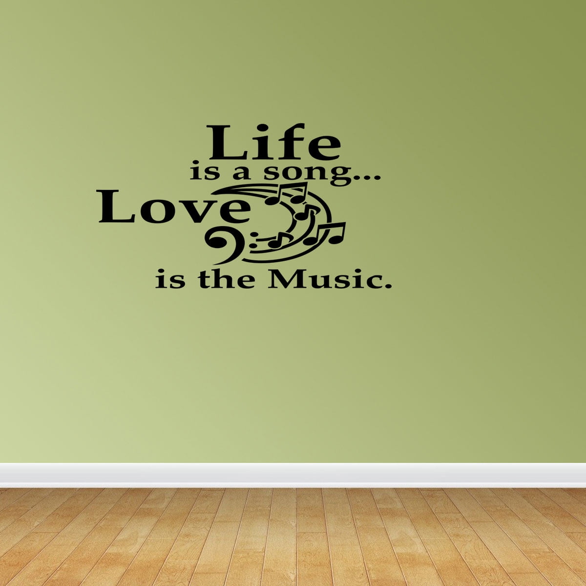 Life Is A Song Music Quote Vinyl Wall Decals Music Decal Music Staff