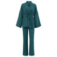 thumbnail image 1 of Heiheiup Dresses For Women 2024 Ladies' Spring And Autumn Solid Color Fashion Long Sleeve Slacks Crepe Ladies' Solid Color Nightgown Home Clothes, 1 of 5