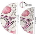 thumbnail image 3 of FMSHPON Paris Eiffel Tower Flower Xmas Christmas Tree Skirt Stand Mat for Holiday Party Decoration Indoor Outdoor 36 inches, 3 of 6