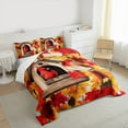 thumbnail image 3 of Manfei Christmas Cardinal Bird Bedding Comforter Set,Hello Fall Maple Twin Comforter Sets,Happy New Year Bedding Set For Children,Super Cozy Room Decor Reversible,2pcs, 3 of 8