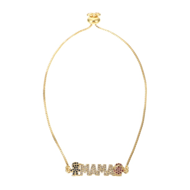 1 pulsera para mamá, ideal para el Día de la Madre, joyería decorativa de mano para mamá (plata)