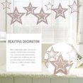 thumbnail image 4 of Yuarrent 7 piezas de decoraciones de estrellas colgantes de estrellas colgantes ahuecados adornos decorativos para el Festival de actividades Kits de decoración para fiestas champán Yuarrent HA002208-06, 4 of 6