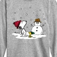 thumbnail image 3 of Peanuts - Snoopy Woodstock Snowman - Toddler & Youth Long Sleeve Graphic T-Shirt, 3 of 6