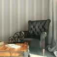 thumbnail image 2 of Chesapeake Flat Iron Silver Stripe Wallpaper, 20.5-in by 33-ft, 56.38 sq. ft., 2 of 3