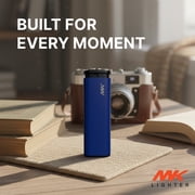 MK Refillable Butane Torch Lighters, 2 Pack, Assorted Pocket Colors