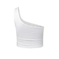 thumbnail image 6 of Mrat Exercise Tank Tops Women's Vests Shoulder Strap Short Tops V-Neck Strap Vests Graphic Tank Tops for Women S-85 White XS, 6 of 9