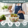 thumbnail image 6 of Soulgenix Mixing Bowls Set, 14-Piece Salad Bowls with Airtight Lids, Stackable Meal Prep Containers for Kitchen Mixing, Serving, Storage, Gradient Green, 6 of 7