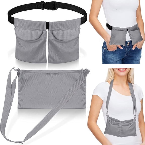Mastectomy Drainage Pouch with Shower Bag Adjustable Mastectomy Drain Holder Waist Belt