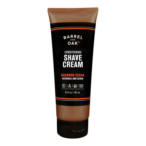 Barrel and Oak Conditioning Shave Cream, Bourbon Cedar, 6.5 oz, 2 Pack
