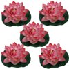 Just Artifacts 5pc Foam Lotus Floating Water Flower Candle-Free (Color: Light Pink)