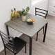 thumbnail image 3 of Yeshouse juego de comedor compacto de 3 piezas, mesa cuadrada con 2 sillas de respaldo metálico, ideal para cocina, apartamento o habitaciones pequeñas, ahorra espacio y es fácil de montar, 3 of 8