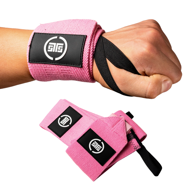 Muñequera Ajustable para Gym STS Rosa