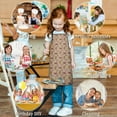 thumbnail image 6 of Brown Christmas Gingerbread and Drink Pattern Kids Aprons for Girls and Boys,Adjustable Neck Strap Toddler Aprons for Kids Cooking Baking, 6 of 7