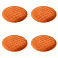thumbnail image 2 of 4 Pcs Round Stool Covers, 16 inch Chenille Farbic Seat Cover, Elastic Quilted Chair Cushion Slipcovers, Stretch Washable Round Seat Protector, Removable Bar Stool Cover, Indoor Furniture Seat Sleeve, 2 of 4