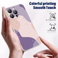 thumbnail image 4 of for iPhone 12 Mini Case, Thin Liquid Silicone Case,Shockproof,Slim Thin Phone Case for iPhone 12 Mini,Full Body Screen Camera Protective Cover-Beige White+Purple 9-IP12mini-01, 4 of 14