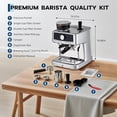 thumbnail image 2 of Espresso Machine with Grinder & Milk Frother,20 Bar Professional Espresso Coffee Maker with Removable Water Tank,Steam Wand,for Home Use,Latte,Espresso,Cappuccino,Silver, 2 of 7