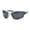 Silver Slate Black, variant on Xloop Mens Rectangle Warp Around Plastic Sport Sunglasses Shiny Black