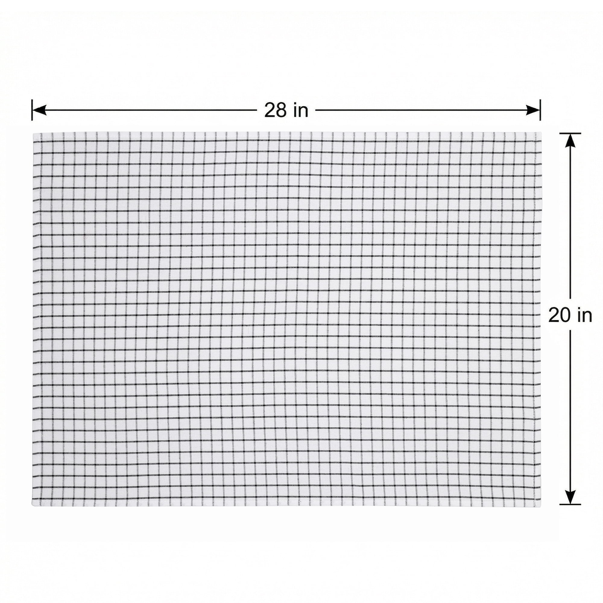 Unique Bargains 6Pcs Cotton Dining Events Cloth Napkins Small Checkered 28x20inch