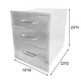 thumbnail image 6 of Danolapsi 18" W x 23" H x 23" D Outdoor Kitchen Drawers, Stainless Steel Outdoor Kitchen Drawers, 3-Layer Flush Mount BBQ Drawers for BBQ Island, Grill Station, 6 of 7