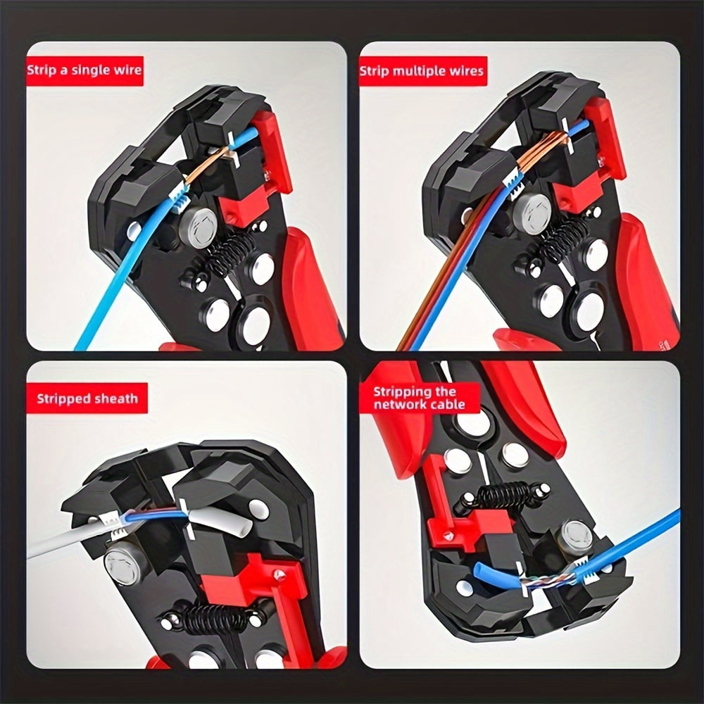 BAOLE Heavy-duty automatic wire stripper - Electrical grade fast wire stripping tool Anti-slip and rust-proof 0.2-6mm² fully compatible