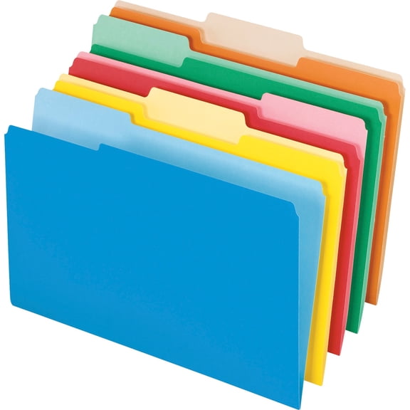 Pendaflex, PFX435013ASST, Legal Size Interior File Folders, 100 / Box, Assorted